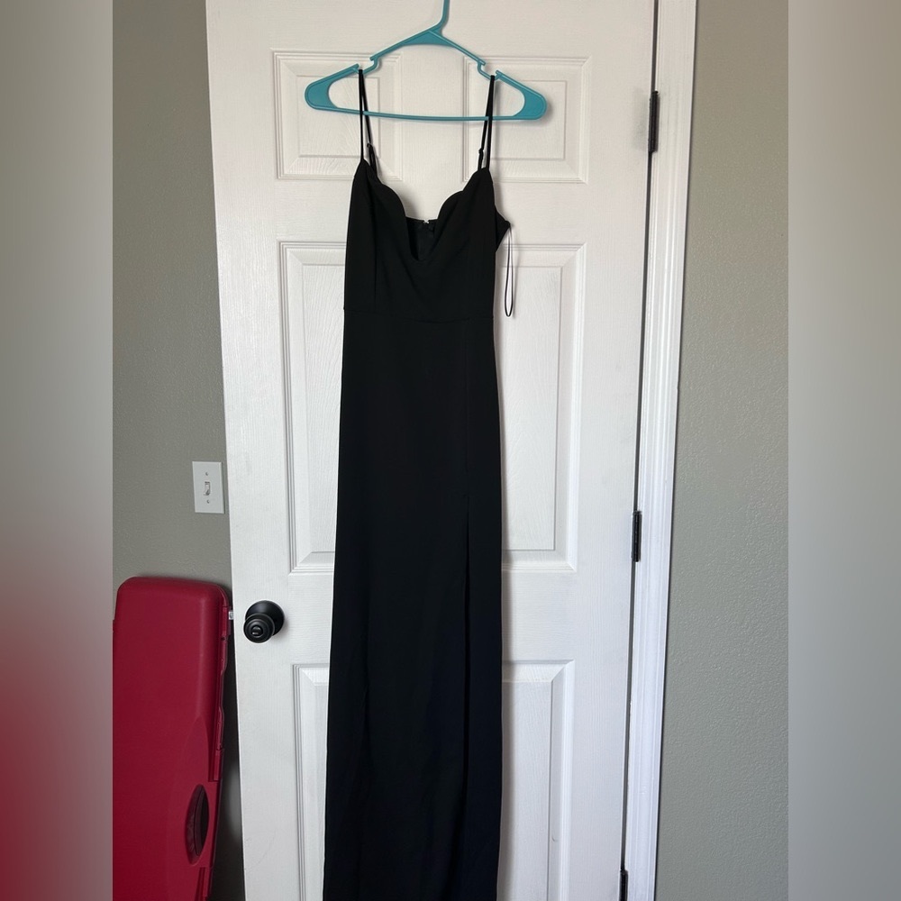 Black Tie, Prom Dress with Side Slit